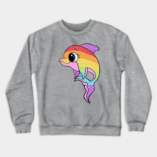 Love Everyone Rainbow Dolphin Crewneck Sweatshirt